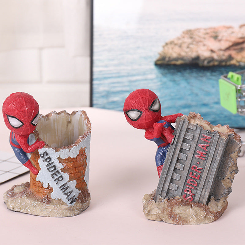 Spider-Man Pen Holder Desk Ornament for Marvel Fans