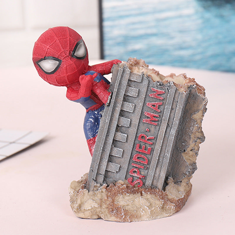 Spider-Man Pen Holder Desk Ornament for Marvel Fans