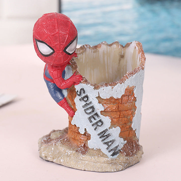 Spider-Man Pen Holder Desk Ornament for Marvel Fans