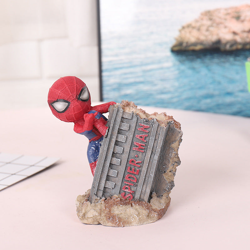 Spider-Man Pen Holder Desk Ornament for Marvel Fans