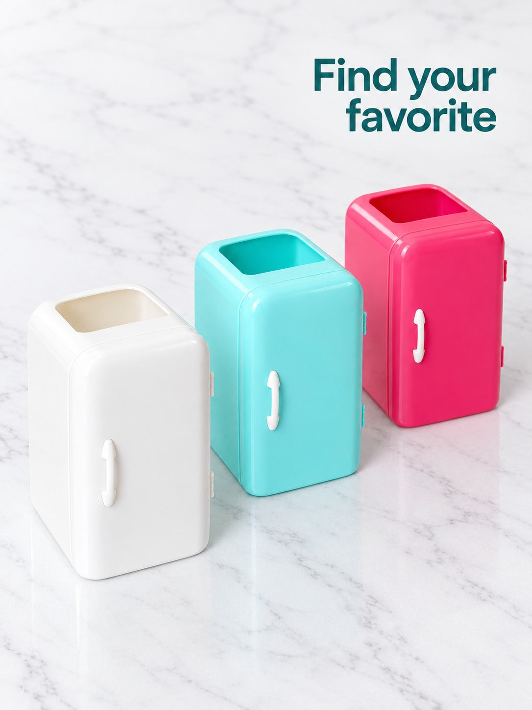 Cute Mini Fridge Pen Holder for Kawaii Desk Organizing