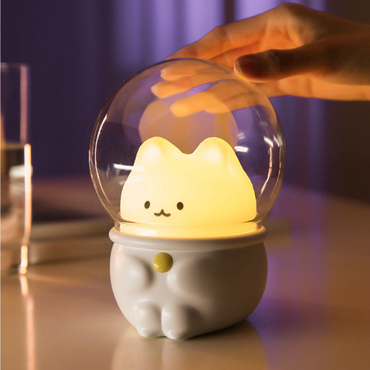 Cat Night Light: Warm USB Rechargeable Bedside Glow