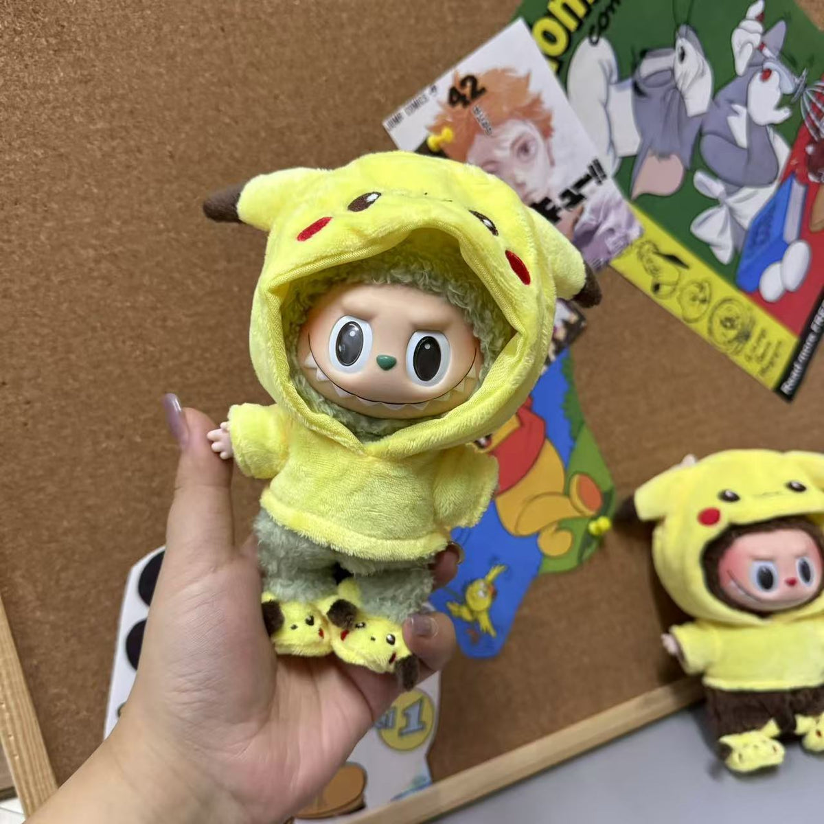 17cm Doll Clothes Pikachu-Inspired Outfit Set With Shoes