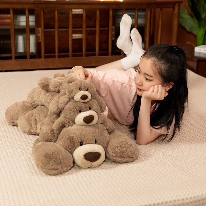 Giant Plush Teddy Bear Pillow for Cozy Leg-Hugging