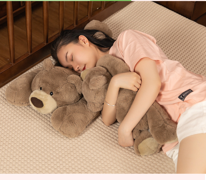 Giant Plush Teddy Bear Pillow for Cozy Leg-Hugging