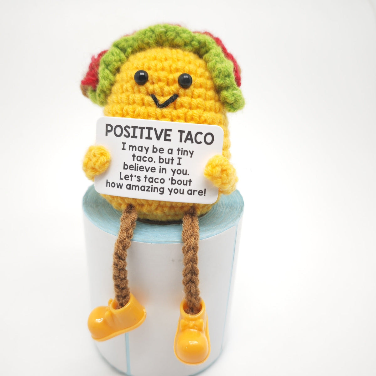 Positive Penguin Plush Toy for Cheerful Desk Decor