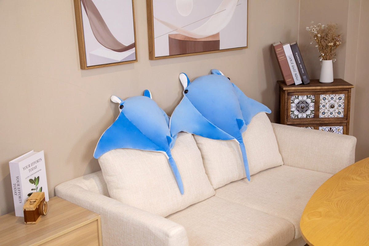 Cute Ray Plush Pillow Toy for Soft Ocean-Themed Decor