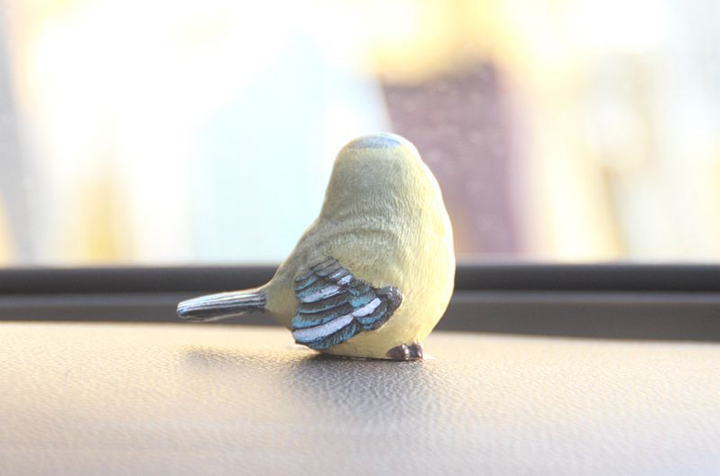 Resin Bird Ornament for Whimsical Shelf and Desk Decor