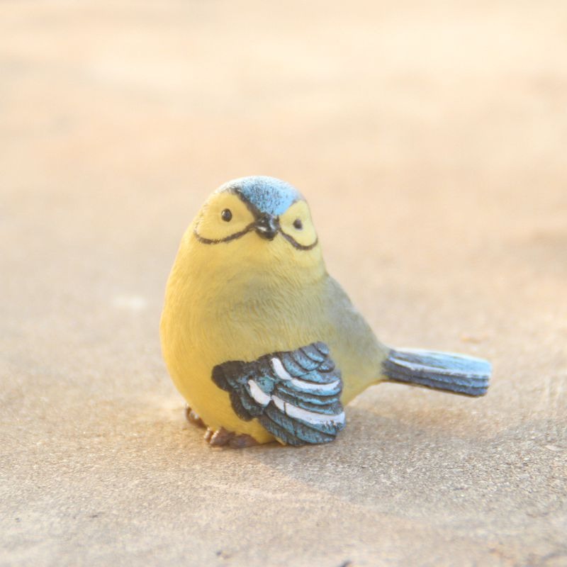 Resin Bird Ornament for Whimsical Shelf and Desk Decor