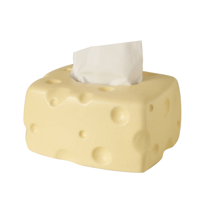 Cheese Shaped Tissue Box Ceramic Kawaii Napkin Holder