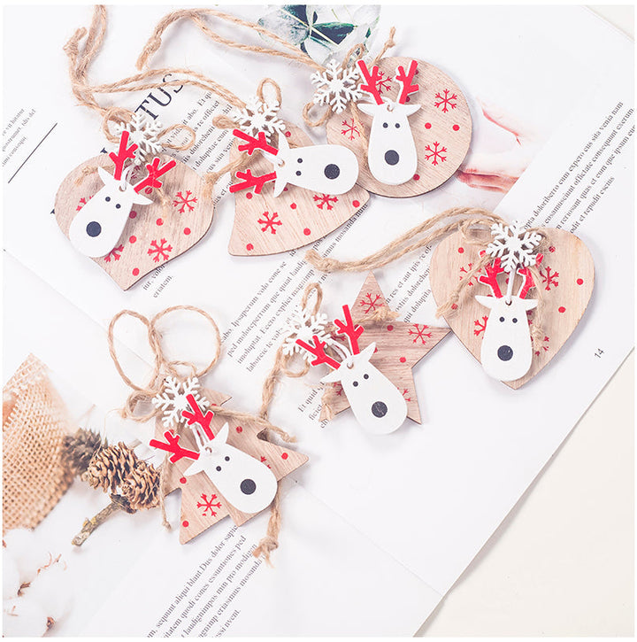 Wooden Christmas Tree Ornaments for Cozy Rustic Cheer