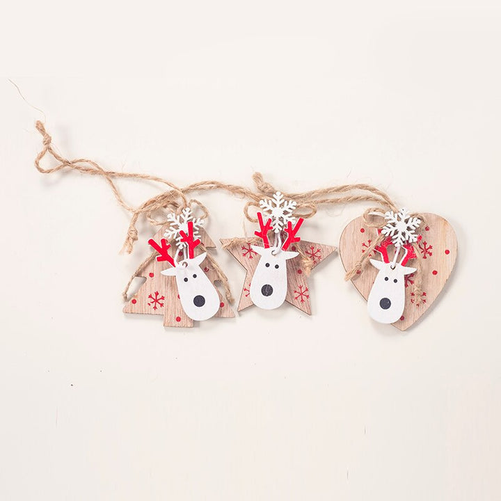 Wooden Christmas Tree Ornaments for Cozy Rustic Cheer