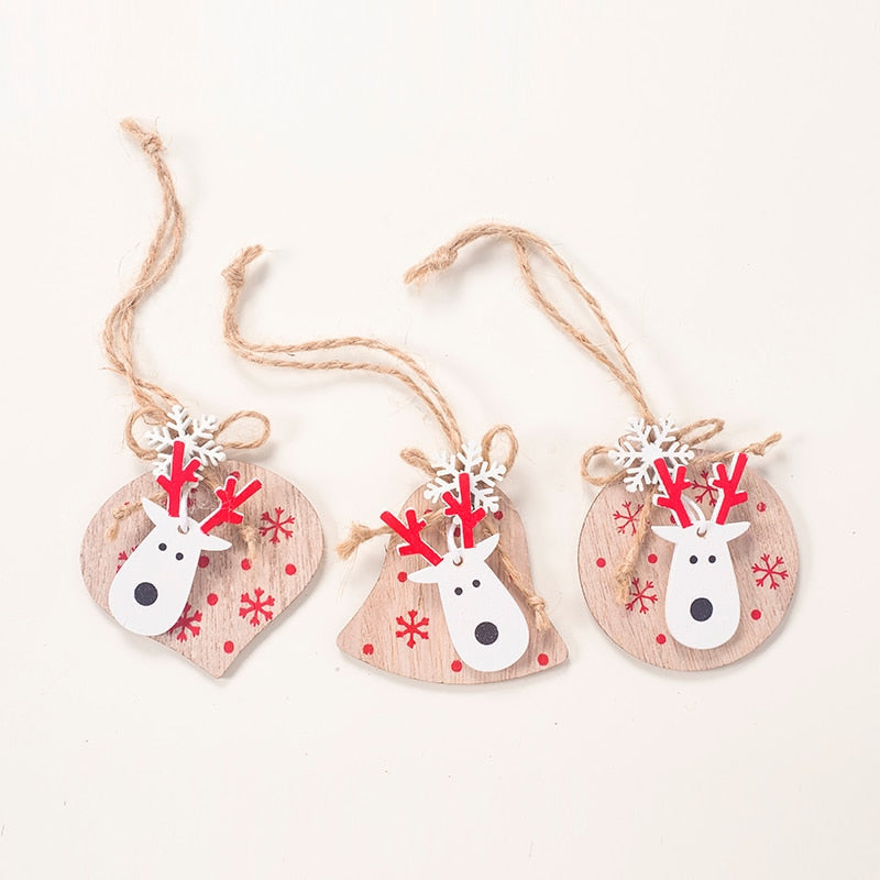 Wooden Christmas Tree Ornaments for Cozy Rustic Cheer