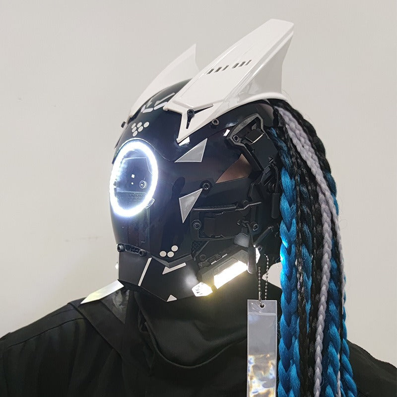 LED Cyberpunk Mask for Festivals & Futuristic Cosplay