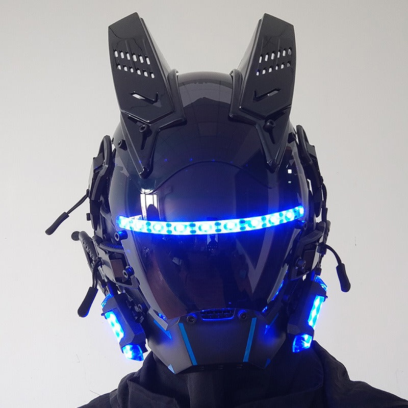 LED Cyberpunk Mask for Festivals & Futuristic Cosplay