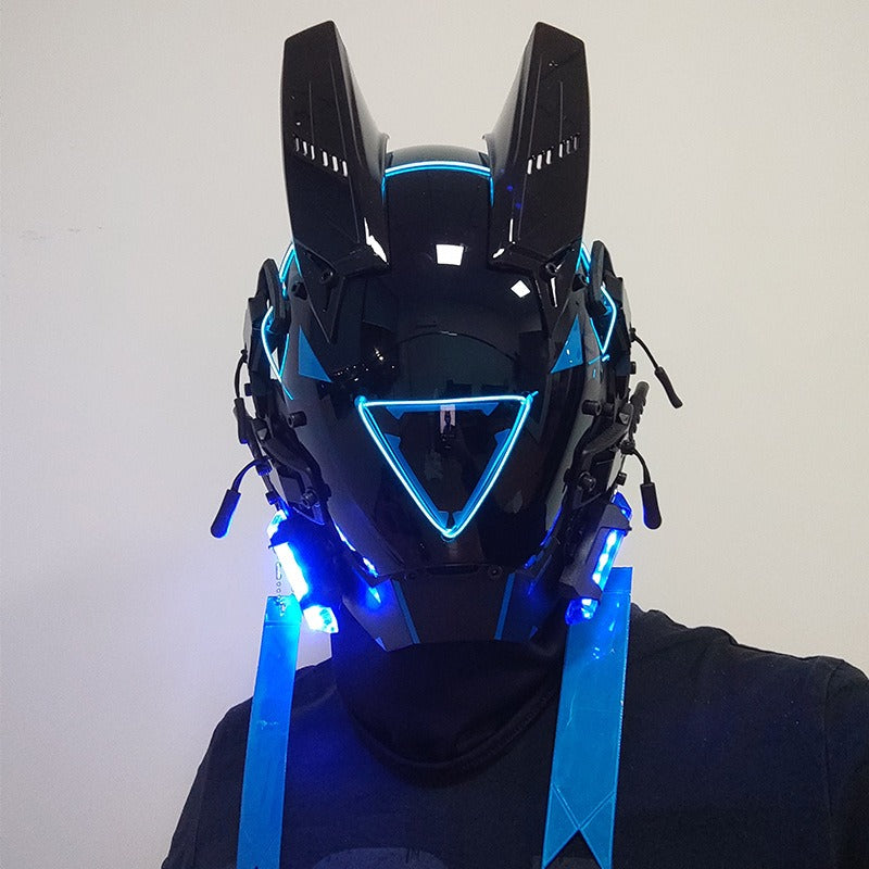 LED Cyberpunk Mask for Festivals & Futuristic Cosplay
