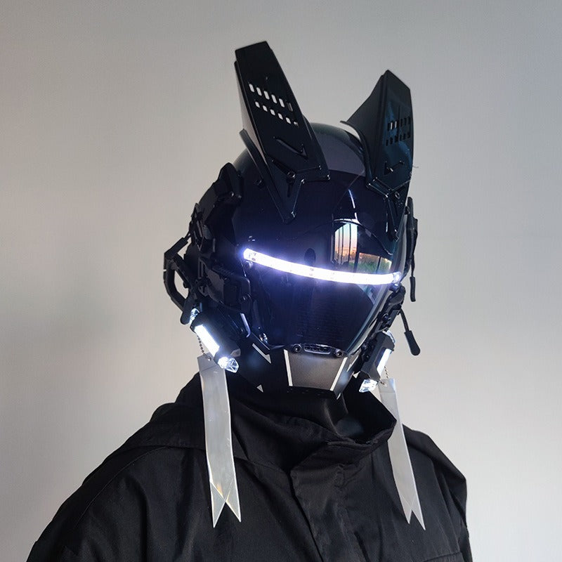 LED Cyberpunk Mask for Festivals & Futuristic Cosplay