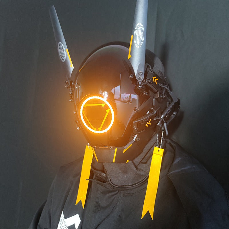 LED Cyberpunk Mask for Festivals & Futuristic Cosplay