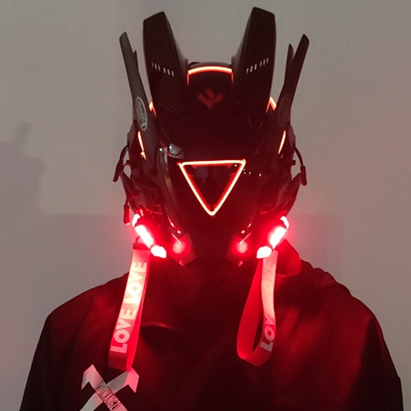 LED Cyberpunk Mask for Festivals & Futuristic Cosplay