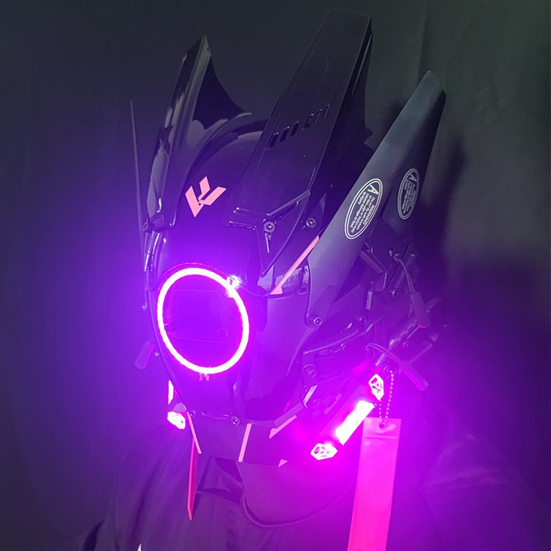 LED Cyberpunk Mask for Festivals & Futuristic Cosplay