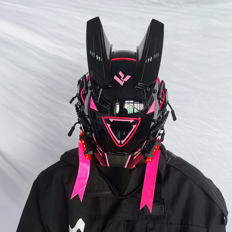 LED Cyberpunk Mask for Festivals & Futuristic Cosplay