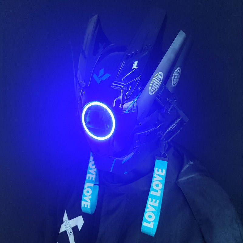 LED Cyberpunk Mask for Festivals & Futuristic Cosplay