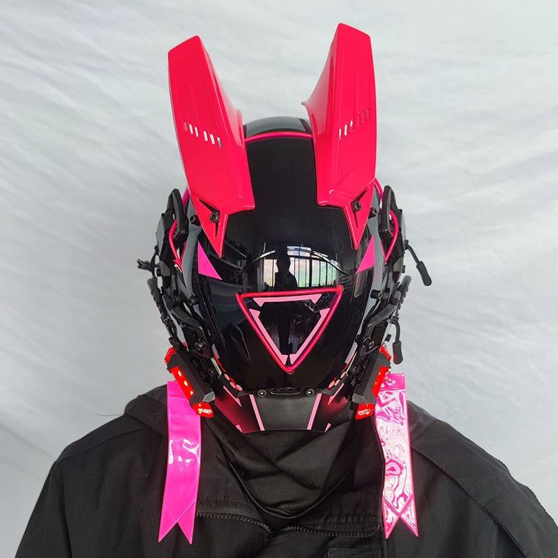 LED Cyberpunk Mask for Festivals & Futuristic Cosplay