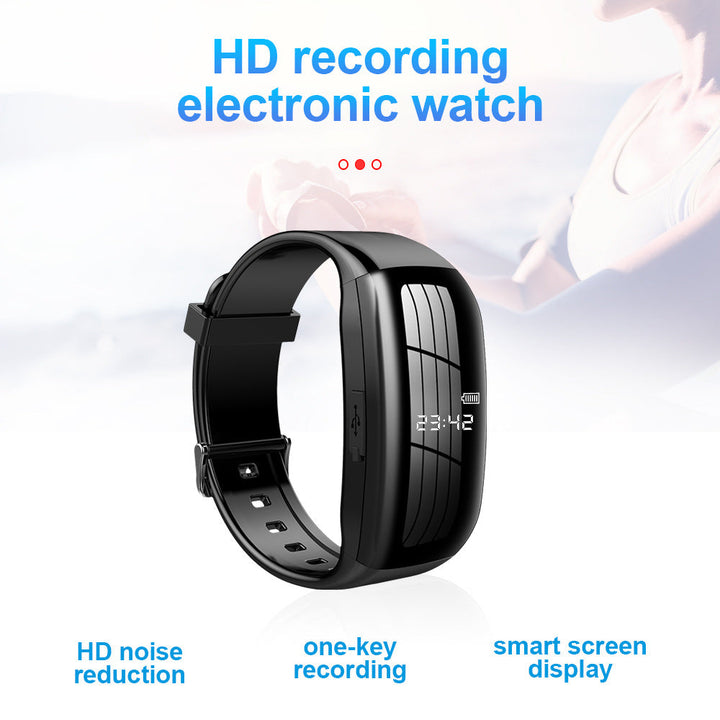One-Touch Voice Recording Bracelet with HD Noise Reduction