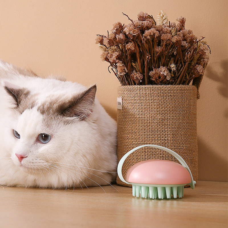 Pet Bath Brush for Gentle Massage & Loose Fur Removal