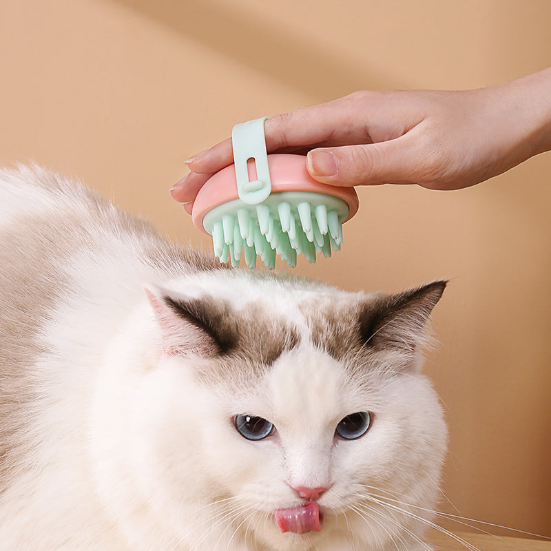 Pet Bath Brush for Gentle Massage & Loose Fur Removal