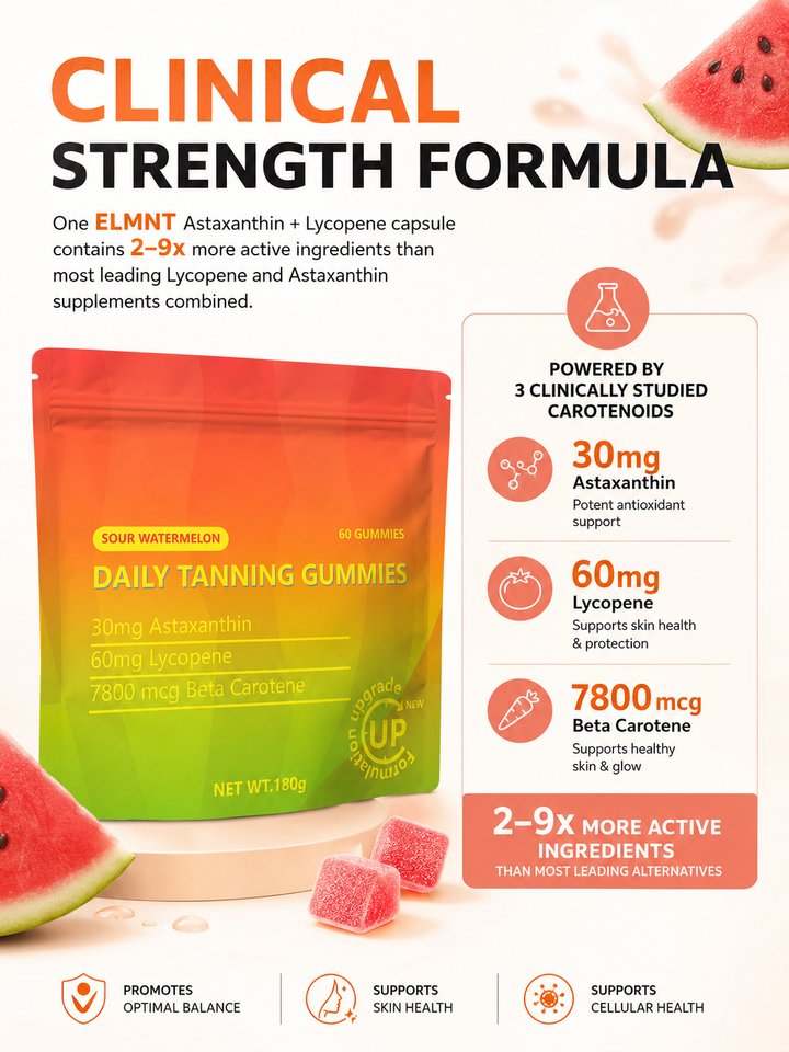 Daily Tanning Gummies — Natural Glow with Astaxanthin & Lycopene