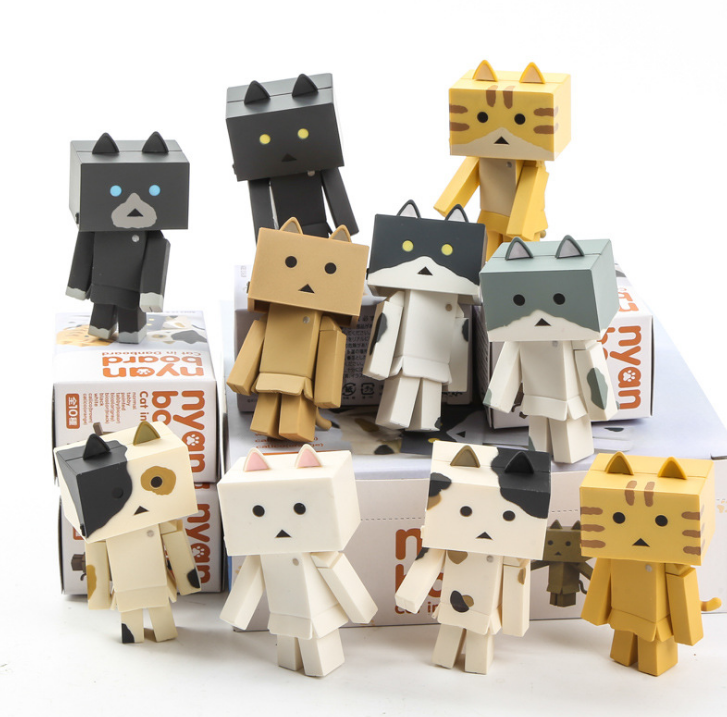 Danbo Cat Figures 10-Piece Anime Collector Gift Set