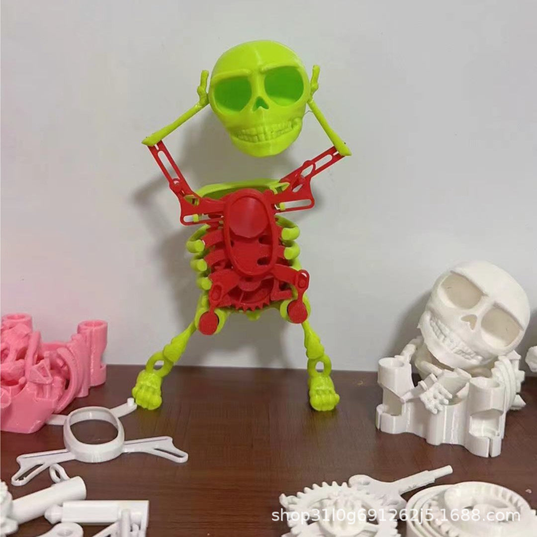 Dancing 3D Skull Toy for Playful Desk Decoration