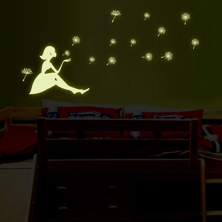 Glow-in-the-Dark Dandelion Wall Stickers for Bedrooms