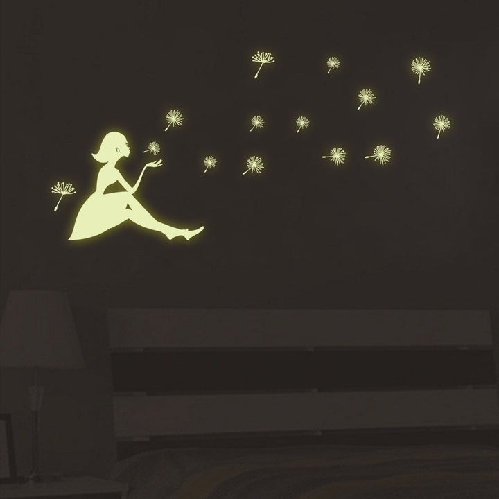 Glow-in-the-Dark Dandelion Wall Stickers for Bedrooms