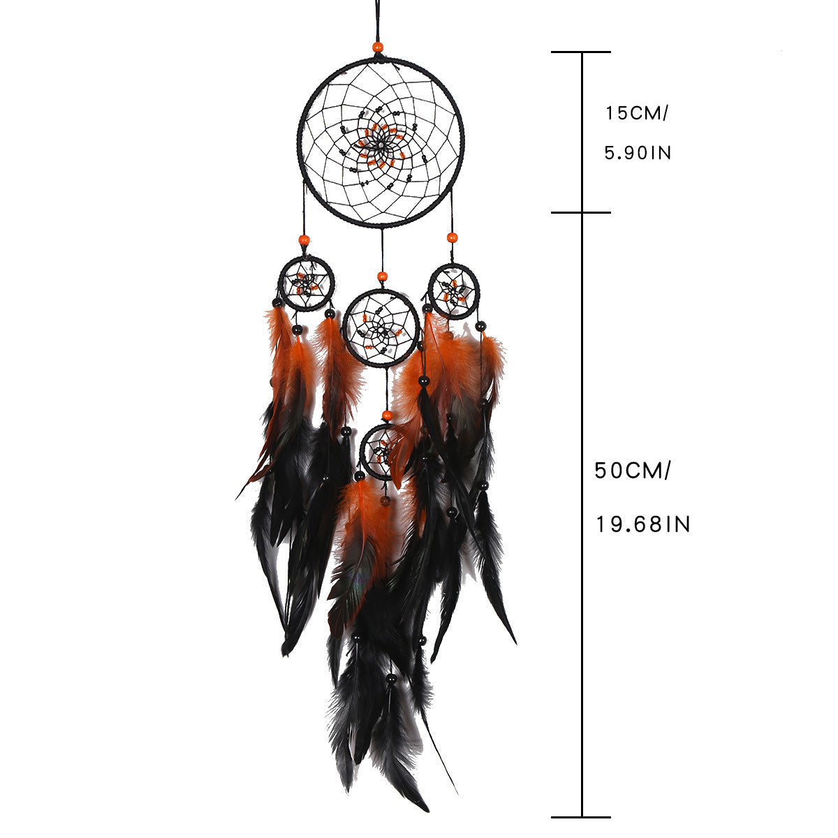 Five-Ring Dream Catcher Wall Decor for Bohemian Style