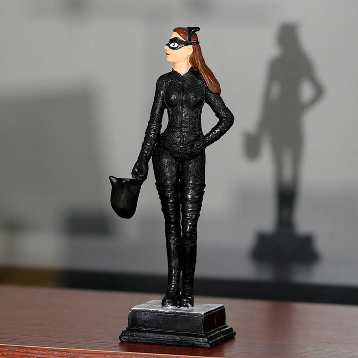 Catwoman Figurine | Handcrafted Black Resin Display