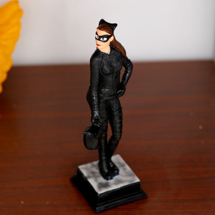 Catwoman Figurine | Handcrafted Black Resin Display