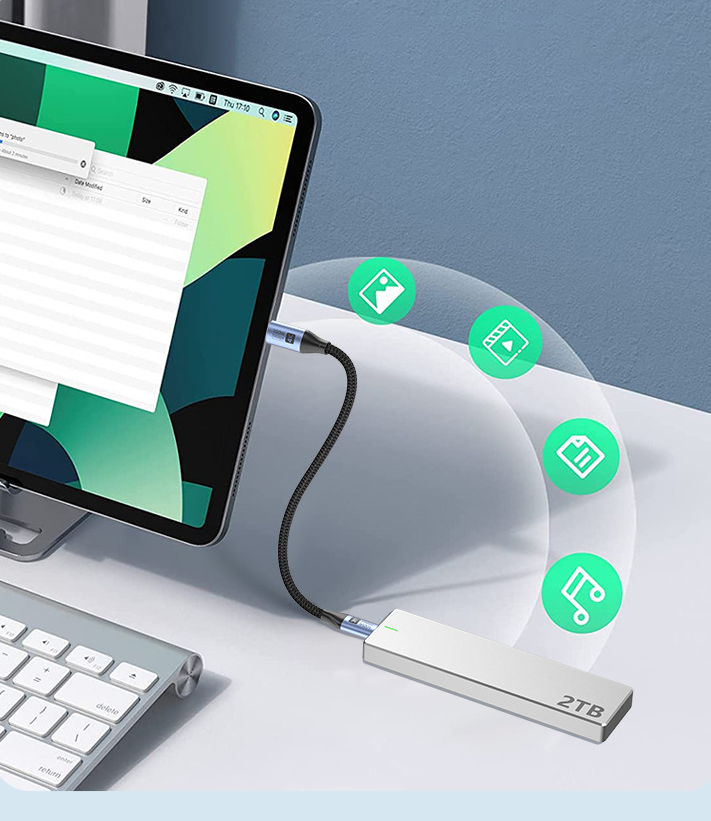 USB-C Cable 100W Fast Charge, 20Gbps Data & 4K Video
