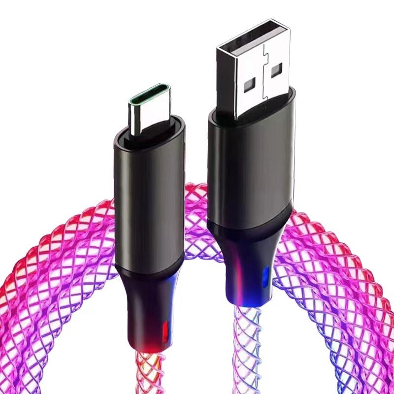 Light-Up Charging Cable: 27W Fast Charge, Breathing LED