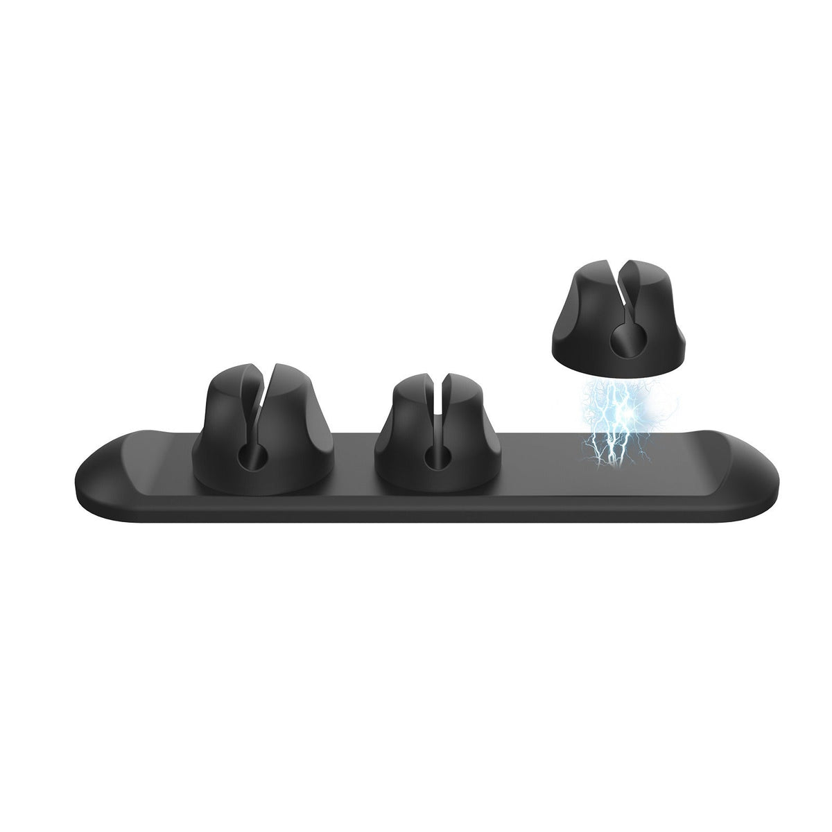 Silicone Desk Cable Organizer Clips, 10 Pack Color-Coded