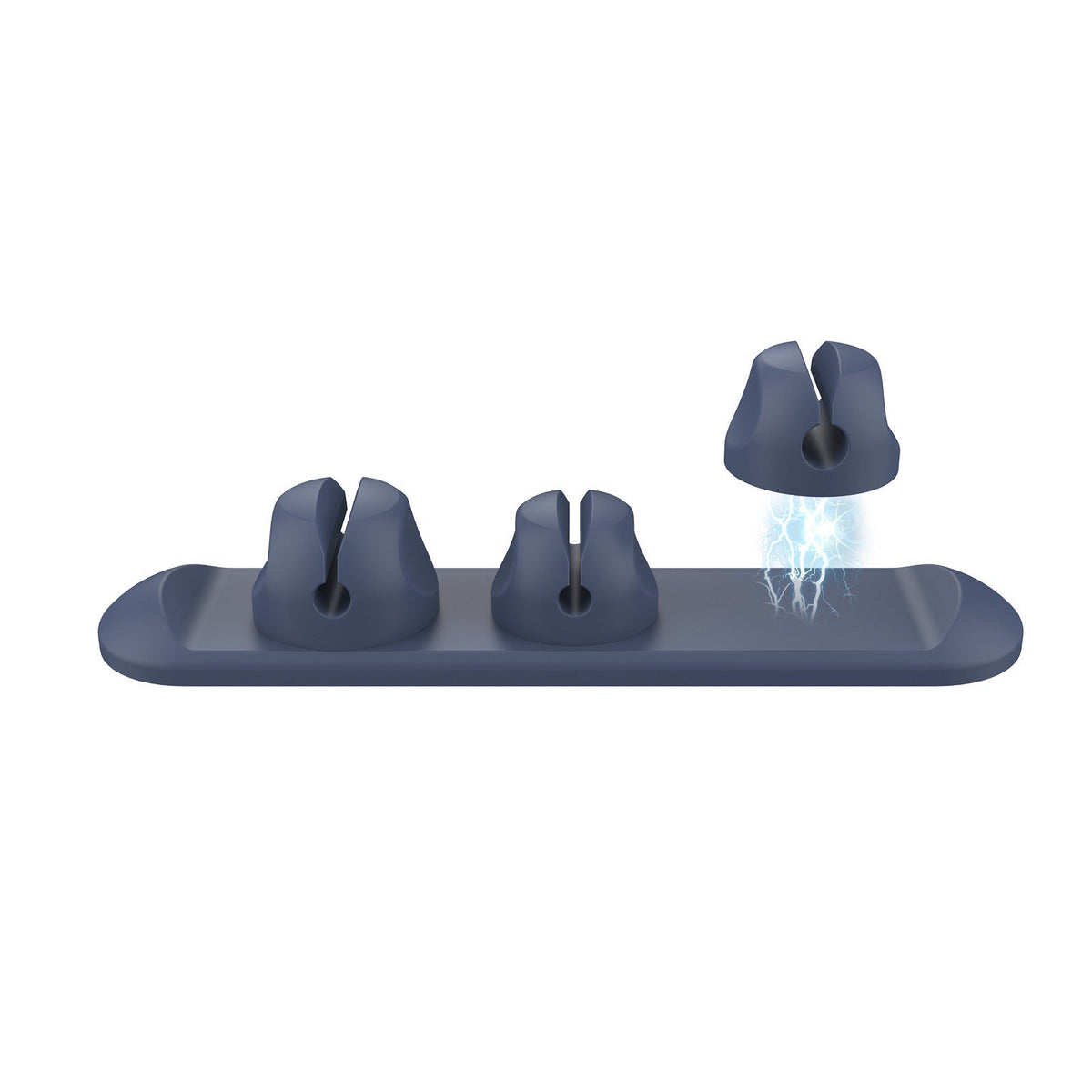 Silicone Desk Cable Organizer Clips, 10 Pack Color-Coded
