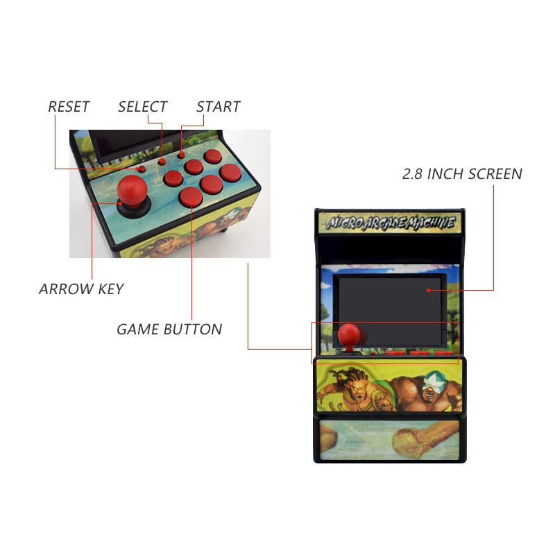 Retro Handheld Arcade Console with 156 Built-in Games