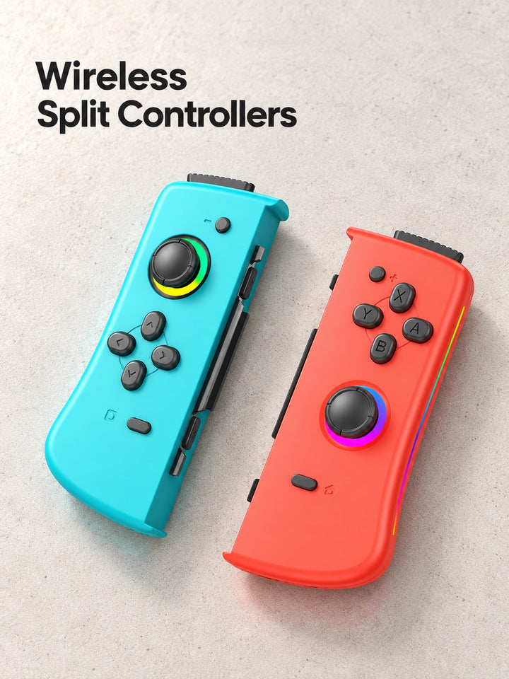 Wireless Split Switch Controllers With RGB and Vibration