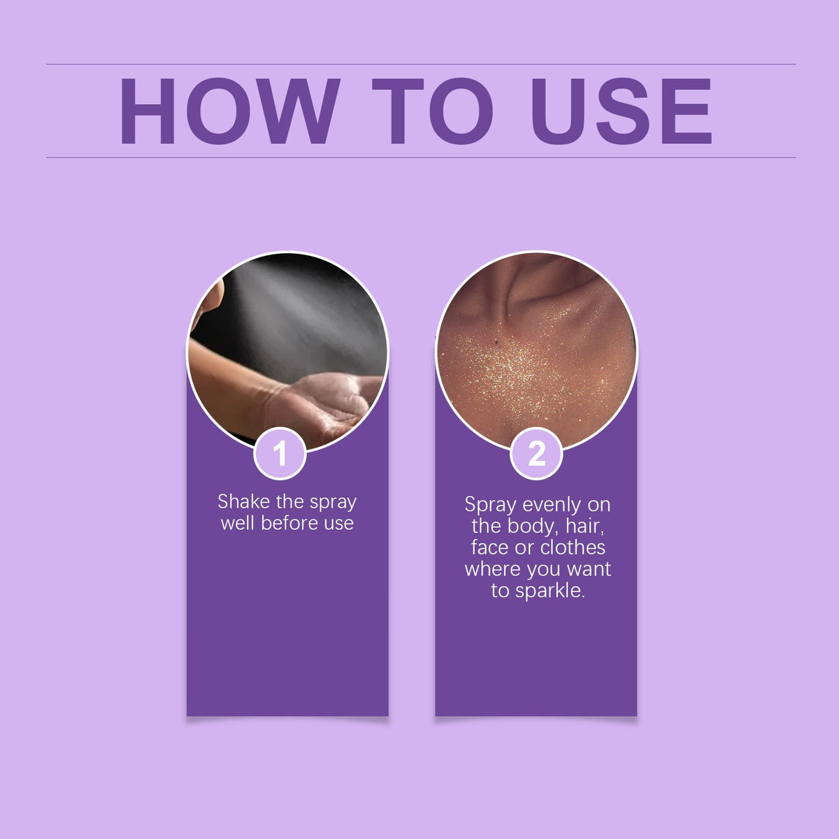 Body Glitter Spray for Long-Lasting Starry Skin Glow