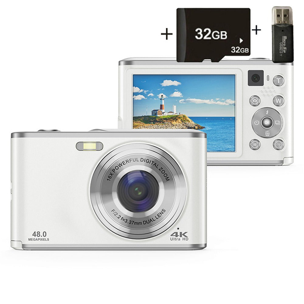 48MP Dual-Lens Digital Camera with 4K Video & Selfie