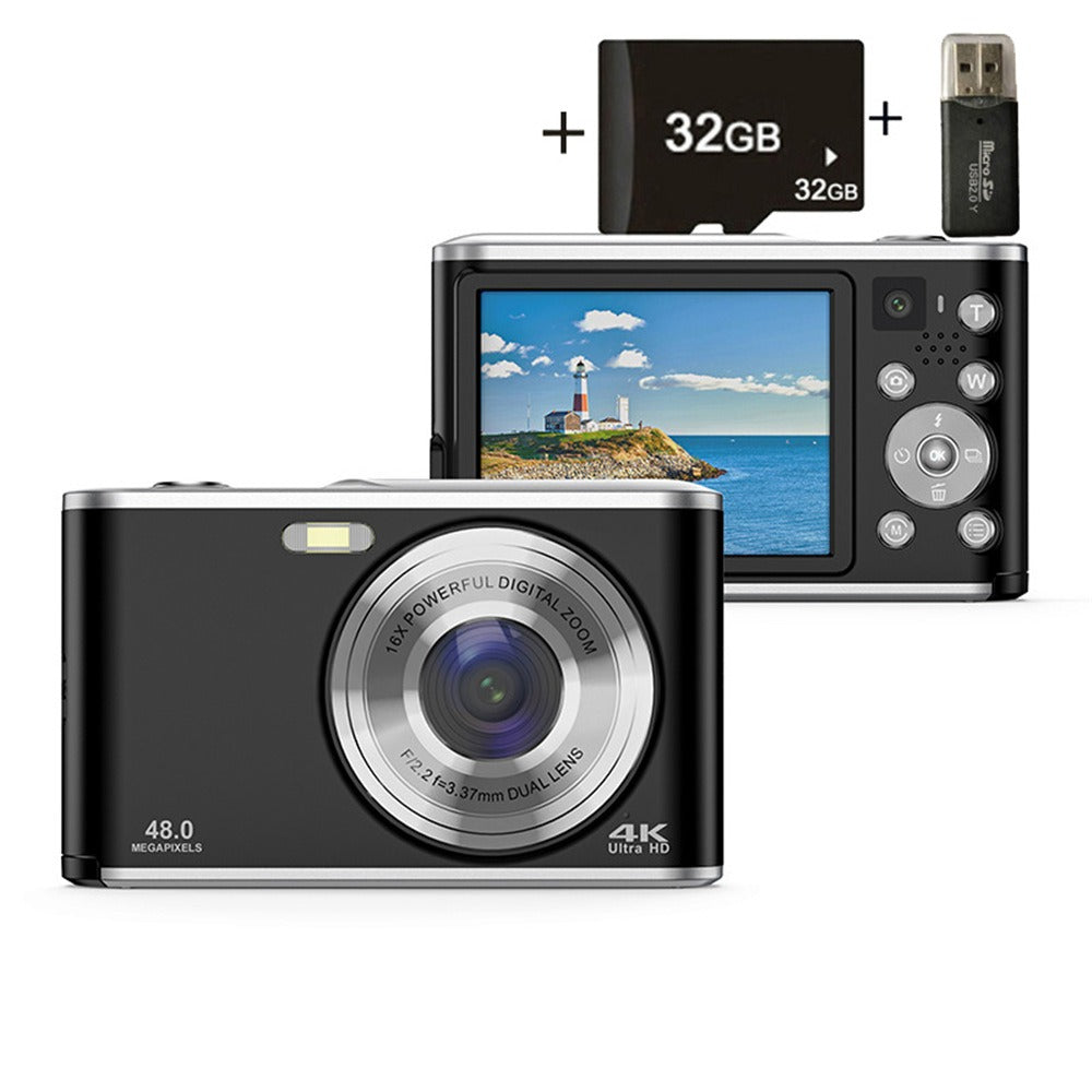 48MP Dual-Lens Digital Camera with 4K Video & Selfie