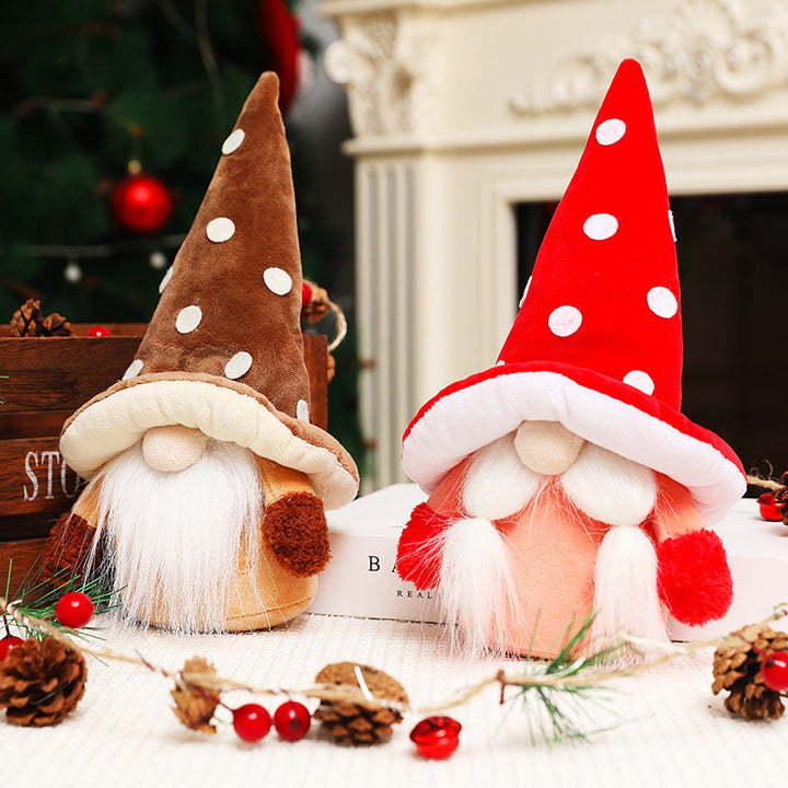 Christmas Gnome Decorations – Cozy Velvet Mantel Pair
