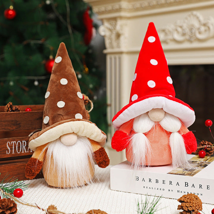 Christmas Gnome Decorations – Cozy Velvet Mantel Pair