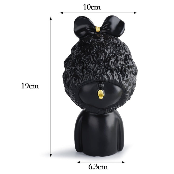 Ceramic Lamb Figurine Decor for Playful Study Spaces